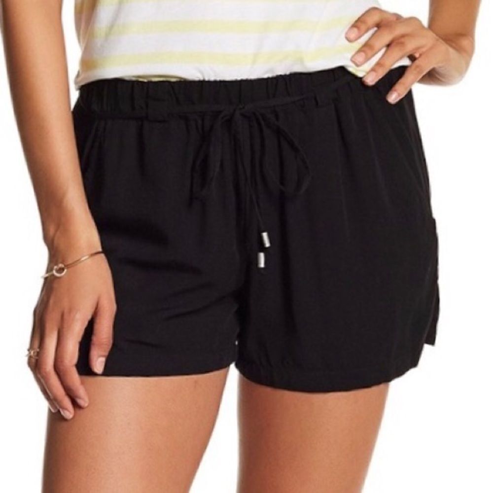 SPLENDID Dolphin Drawstring Shorts Black XS